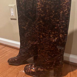 Brown mink-patterned MNZ boots